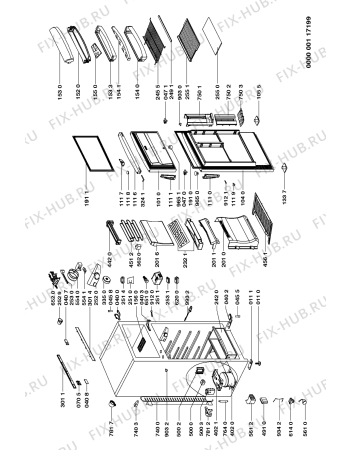 Схема №1 ART 975/G с изображением Затычка для холодильной камеры Whirlpool 481246279667