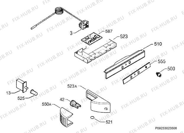 Взрыв-схема холодильника Juno Electrolux JRG90102 - Схема узла Diffusor