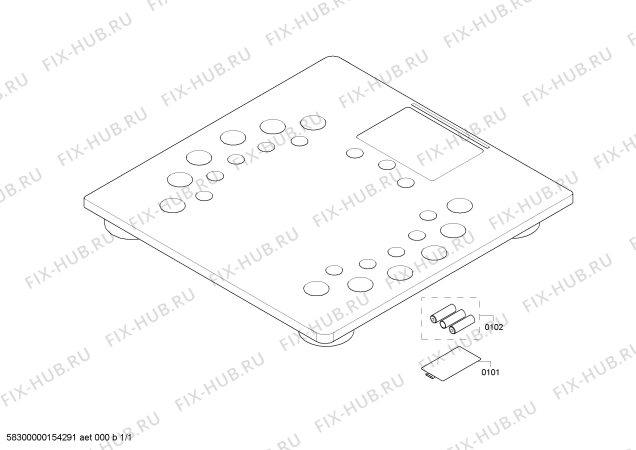 Схема №1 PPW2360 AxxencePersonal Analysis с изображением Крышка отсека батарей для электровесов Bosch 00622443