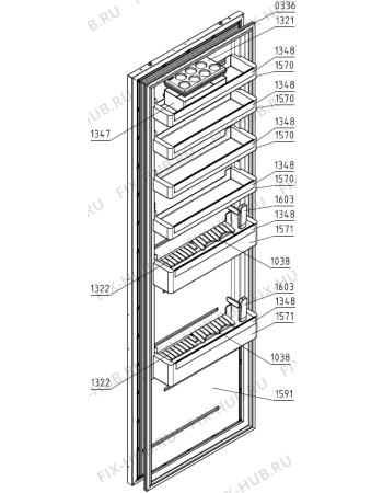 Взрыв-схема холодильника Foster 2038000 (730977, HI3128RFB) - Схема узла 03