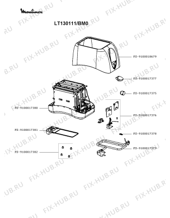 Схема №1 TT130D11/BM0 с изображением Электропитание для тостера (фритюрницы) Tefal FS-9100017379
