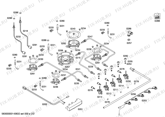 Схема №2 PPQ719B20E ENC.PPQ719B20E T70F 4G+1W BOSCH с изображением Варочная панель для плиты (духовки) Bosch 00684326