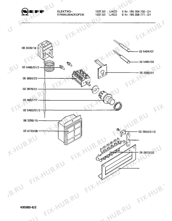 Схема №3 195304702 1037.53LHCD с изображением Электрический предохранитель для духового шкафа Bosch 00053837