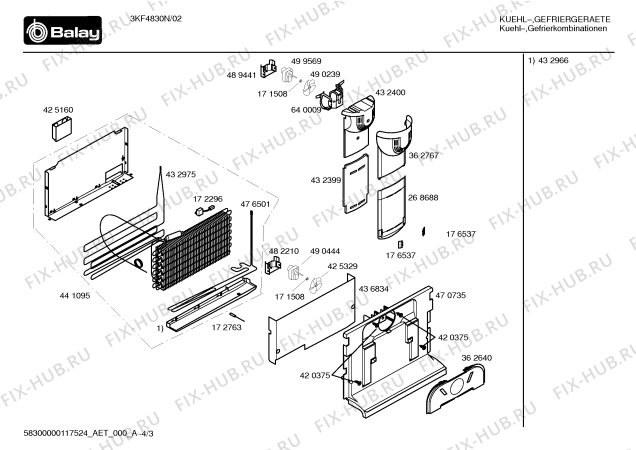 Схема №2 3KF4830N с изображением Дверь для холодильника Bosch 00241852