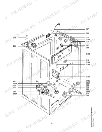 Взрыв-схема стиральной машины Aeg LAV88739 WB-W - Схема узла Electrical equipment 268
