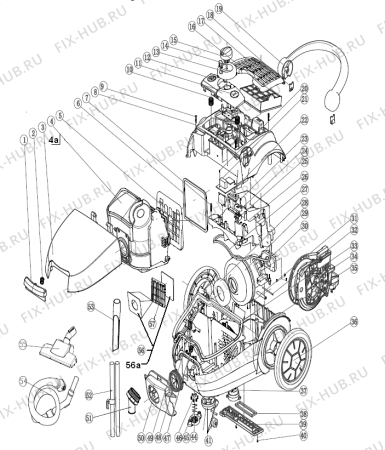 Схема №1 VCK2202RDC (262831, VC-HT4516) с изображением Моторчик для электропылесоса Gorenje 265143