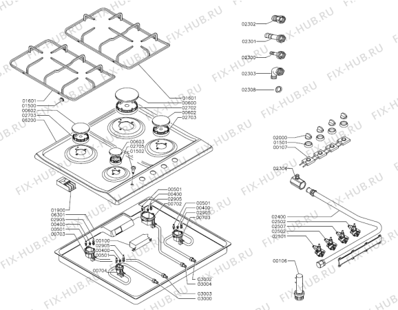 Схема №1 PEGC 46X (173294, PCFZD60V) с изображением Керамическая поверхность для духового шкафа Gorenje 198128