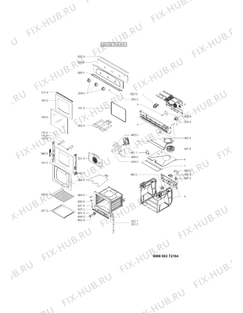 Схема №2 AKP 254/NA с изображением Дверца для духового шкафа Whirlpool 481245058812
