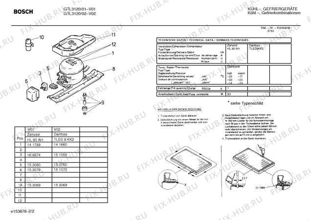 Взрыв-схема холодильника Bosch GTL3120 - Схема узла 02