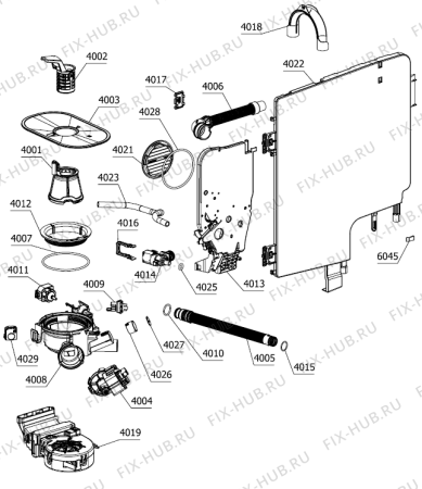 Взрыв-схема посудомоечной машины Asko DFI666GXXL.AU (729065, DW40.2) - Схема узла 04