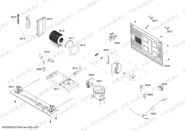 Взрыв-схема холодильника Gaggenau RS295SKDK GAGGENAU - Схема узла 06