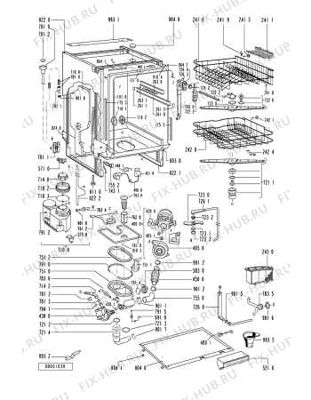 Схема №1 ADG 940 BL с изображением Панель для посудомойки Whirlpool 481245370267