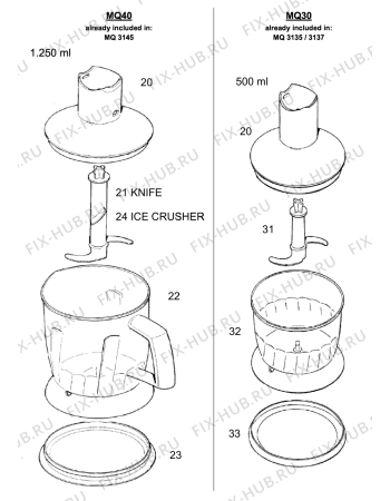 Схема №1 Multiquick 3 MQ 3135 Sauce с изображением Привод для блендера (миксера) BRAUN 7322115854