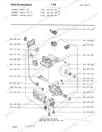 Взрыв-схема стиральной машины Aeg LAVCARAT 851 - Схема узла Section4