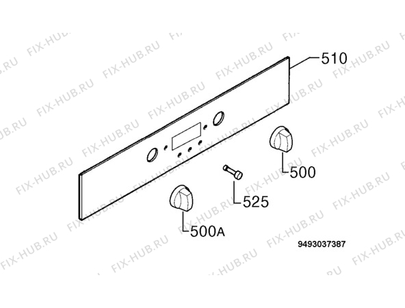 Взрыв-схема плиты (духовки) Electrolux EOB33030X - Схема узла Command panel 037