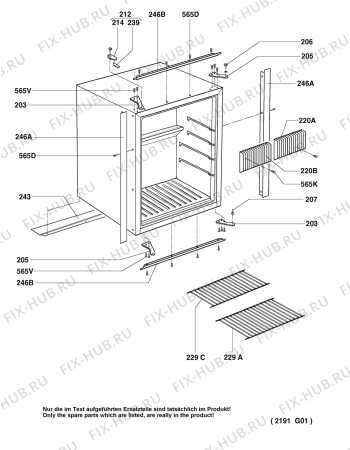 Взрыв-схема холодильника Dometic RM2193 - Схема узла Housing 001