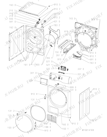 Схема №2 AZB 9570 с изображением Декоративная панель для стиралки Whirlpool 481010436178