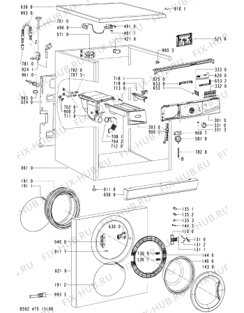 Схема №2 AWO/D 5547 с изображением Декоративная панель для стиралки Whirlpool 481245310563