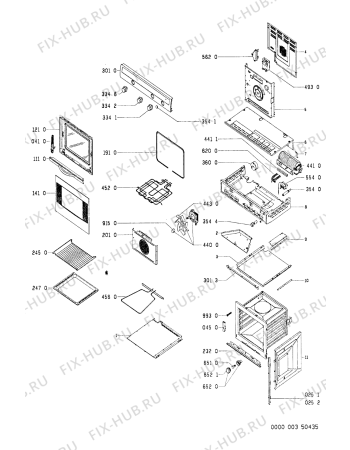 Схема №1 AKP601/WH/02 с изображением Переключатель для духового шкафа Whirlpool 481941129143