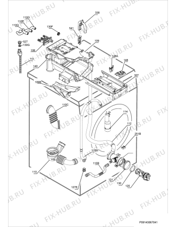 Взрыв-схема стиральной машины Husqvarna Electrolux QW148480 - Схема узла Hydraulic System 272