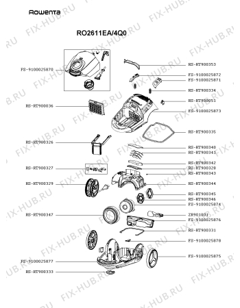 Схема №2 VO2611NA/4Q0 с изображением Защёлка для электропылесоса Moulinex FS-9100025878