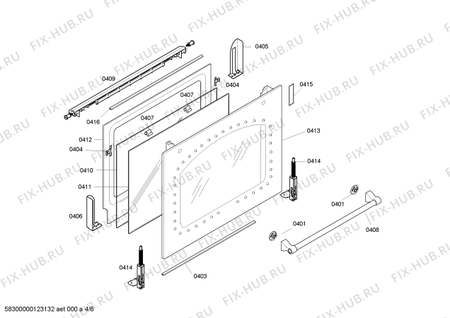 Схема №5 B4540E0FN с изображением Вставка для электропечи Bosch 00606853