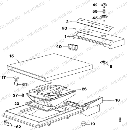 Взрыв-схема стиральной машины Zanussi TJ1053 - Схема узла Top