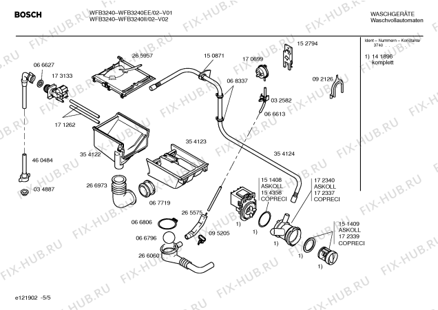 Схема №3 WFB3200FF Bosch WFB 3200 с изображением Кабель для стиралки Bosch 00481606