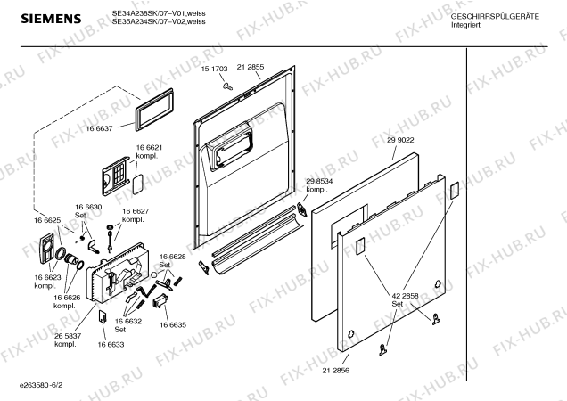 Схема №3 SE53E12SK с изображением Инструкция по установке/монтажу для посудомойки Bosch 00586908