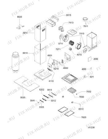 Схема №1 AKR 993 IX с изображением Обшивка для вытяжки Whirlpool 481246818003