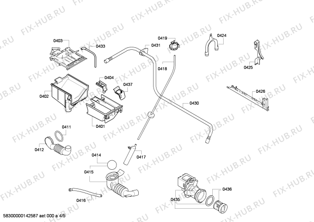 Взрыв-схема стиральной машины Bosch WAE28493FG Bosch Maxx 7 VarioPerfect - Схема узла 04