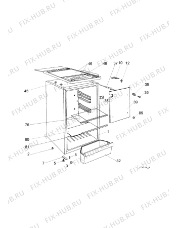 Взрыв-схема холодильника Arthurmartinelux ART1644 - Схема узла Housing 001