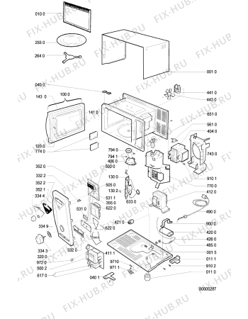 Схема №1 AVM 683/WH с изображением Панель управления для свч печи Whirlpool 481245359489