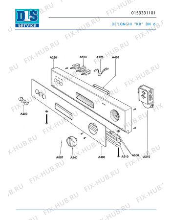 Схема №3 DN 6 с изображением Ящик (корзина) для электропосудомоечной машины DELONGHI ML6207