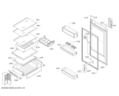 Схема №5 KGN39AK18R Gold Edition с изображением Дверь для холодильной камеры Bosch 00714262