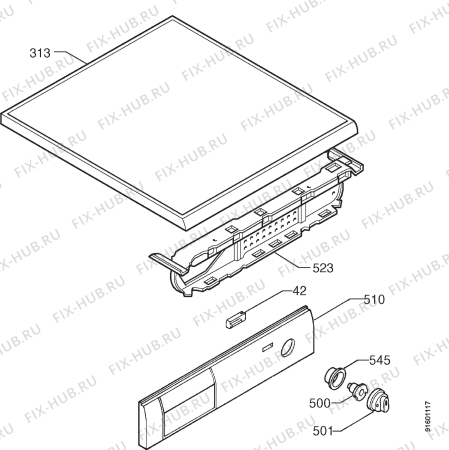 Взрыв-схема стиральной машины Zanussi TD514 - Схема узла Command panel 037