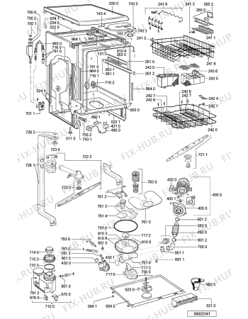 Схема №2 GSF 2956 WS с изображением Обшивка для посудомоечной машины Whirlpool 481245371307