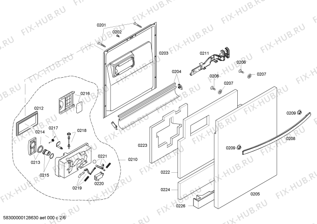 Схема №3 SHX98M05UC с изображением Винт для электропосудомоечной машины Bosch 00427359