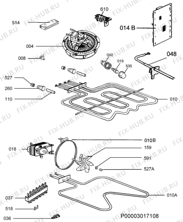 Взрыв-схема плиты (духовки) Aeg Electrolux E5701-7-M - Схема узла Electrical equipment