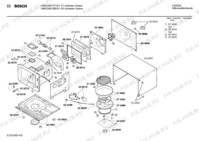 Схема №3 HMG3261FF с изображением Переключатель для микроволновой печи Bosch 00066046