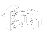 Схема №6 B36IT71NNP с изображением Ремкомплект для холодильной камеры Bosch 00685207