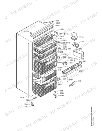 Взрыв-схема холодильника Aeg S2880TI - Схема узла Housing 001