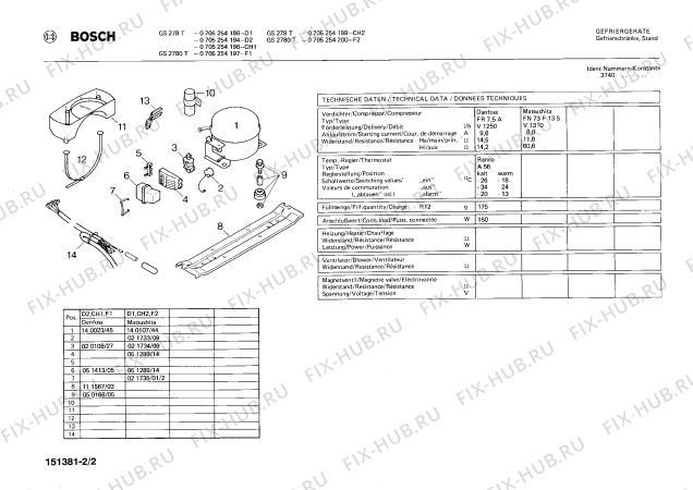 Взрыв-схема холодильника Bosch 0705254199 GS278T - Схема узла 02