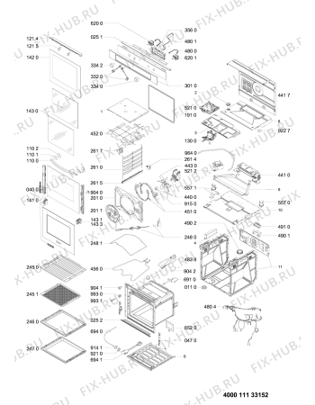 Схема №1 KOTSP60602 (F153341) с изображением Обшивка для электропечи Indesit C00521092