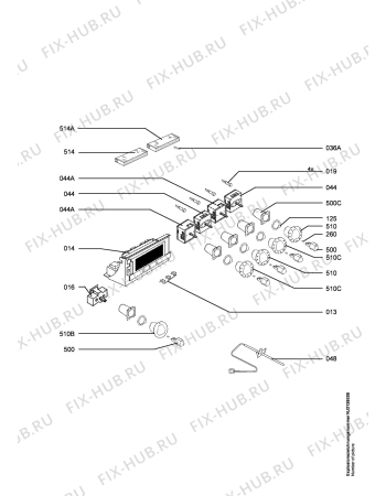 Взрыв-схема плиты (духовки) Juno Electrolux JEH65501E - Схема узла Functional parts 267