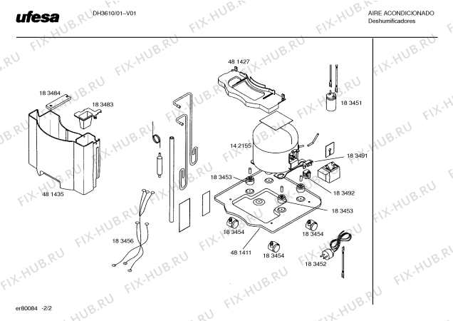 Схема №2 DH3610 с изображением Лампа для ионизатора воздуха Bosch 00183481