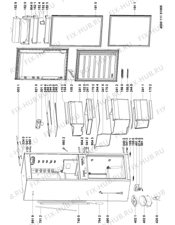 Схема №1 KGIS 1167 A++ с изображением Криостат для холодильника Whirlpool 481010713716