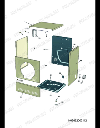 Взрыв-схема стиральной машины Electrolux EDE5385 - Схема узла Housing 001