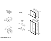 Схема №3 3FEB2215 с изображением Дверь морозильной камеры для холодильника Bosch 00686464