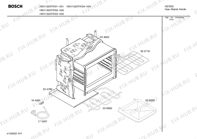 Схема №5 FRS7300 с изображением Кабель для плиты (духовки) Bosch 00268708